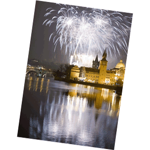 Feuerwerk in Prag