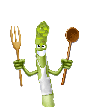Koch und Spargel